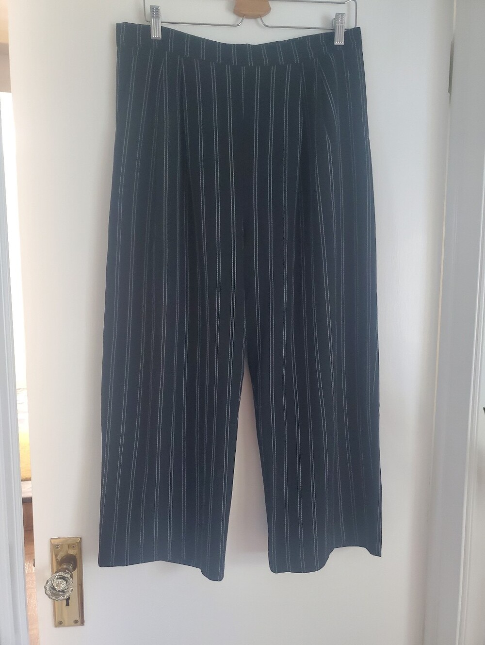 Allison Wonderland black and white pinstripe pants